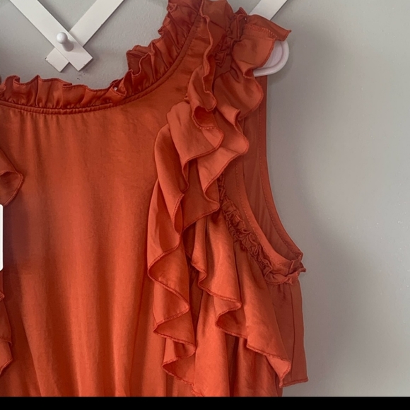 🥳HP🥳Anthropologie DRA Los Angeles  Dress Orange - Picture 10 of 11